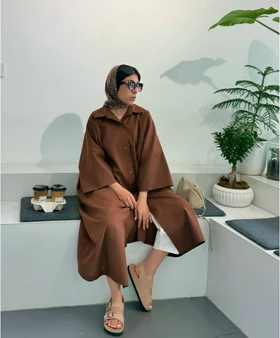 کفتان لینن پلاس جلو دکمه اور سایز
