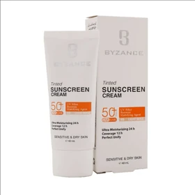 ضد آفتاب رنگی SPF50 بیزانس پوست خشک و حساس شماره 10 40 میل