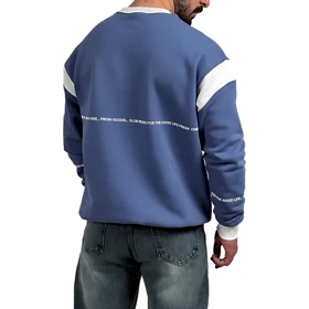 دورس مردانه پنبه آبی سه نخ طرح یقه هفت