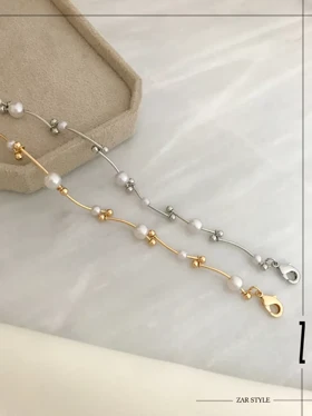 پابند میله منحنی گوی و مروارید