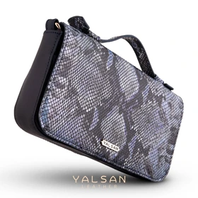 کیف دوشی و دستی زنانه چرم یلسان مدل رسپینا کد 037-RTL (سرمه ای)