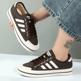 کفش کتانی زنانه ونس vans سه خط سامبا نیو رنگ قهوه ای کد 08101