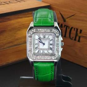 ساعت مچی زنانه کارتیر CARTIER A8041 رنگ ثابت با موتور کوارتز ژاپنی