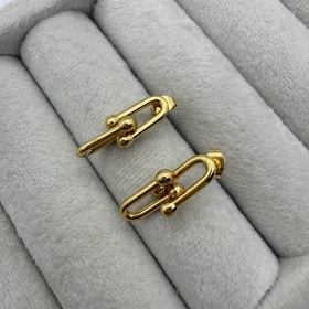 گوشواره طرح تیفانی طلایی