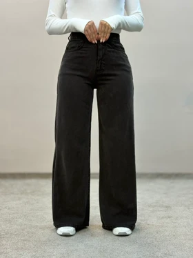 شلوار سیلک قهوه ای شست جین