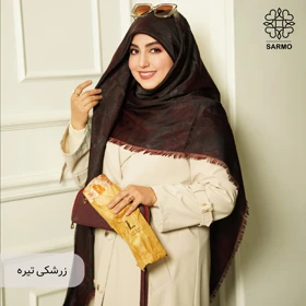 روسری ژاکارد رونا فلورال (زرشکی تیره)