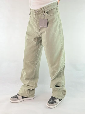 شلوار بگ مردانه سبز ساده 164