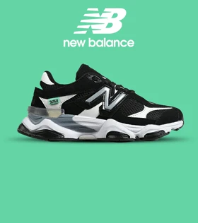 کفش کتانی مردانه و زنانه مشکی سفید NEW BALANCE 9060 مدل 7320