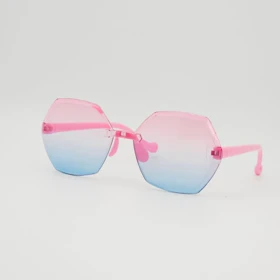 عینک آفتابی بچگانه اسپرت با شیشه‌های ضد اشعه UV (صورتی آبی)