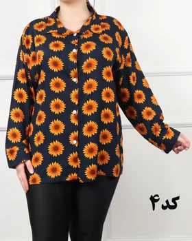 شومیز نخی طرح دار 6987