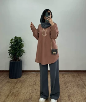 تونیک مانتویی گلدوزی فریناز 2