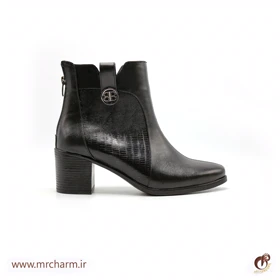 نیم بوت پاشنه زنانه دار چرم mrc2111-53