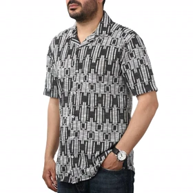 پیراهن آستین کوتاه کنفی مردانه تن کوک مدل 1111112