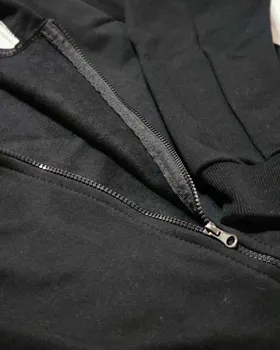 سویشرت جلو باز مشکی ساده