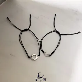 دستبند ست مینیمال مهر و ماه