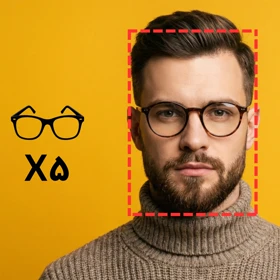 پکیج تست عینک طبی برای صورت کشیده مستطیلی (5 عددی)