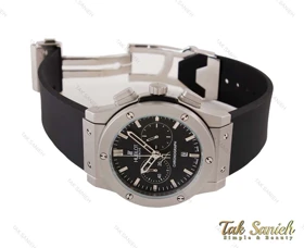 ساعت هابلوت مردانه سه موتوره طوسی مشکی Hublot-4060-G