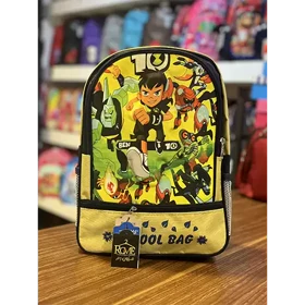 کوله پشتی مدرسه طرح دار جلو زیپ
