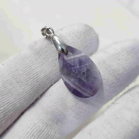 گردنبند سنگ آمیتیست اشک کوچک