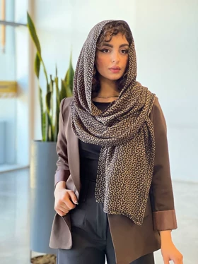 شال بهاره آلوا (قهوه ای)