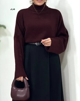 پلیور بافت یقه اسکی وانیا 5