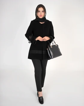 مانتو مجلسی کرپ گیپور دوزی کد 565 (495)
