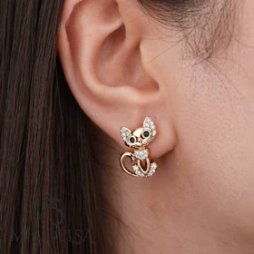 گوشواره گربه نگیندار ژوپینگ