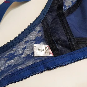 سوتین زنانه پانیذ مدل بدون فنر سرمه ای کد 66500