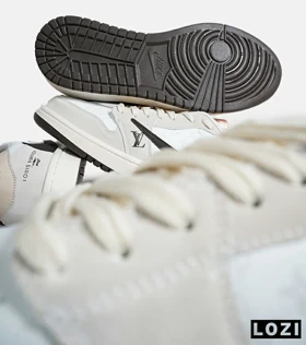 کفش کتانی مردانه و زنانه سفید کرم مشکی NIKE LOUIS VUITTON x travis scott