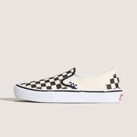 ونس اسلیپ آن چکربورد مشکی سفید / Vans Skate Slip-On Black White