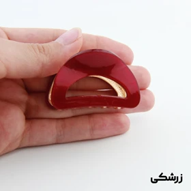 کلیپس دخترانه فلزی مدل مثلثی کوچک (زرشکی)