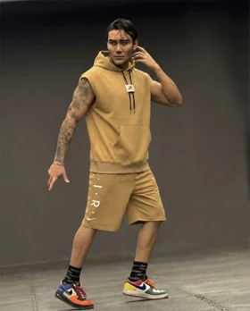 رکابی هودی کلاه دار نایک (Nike) پارچه دورس گلکسی