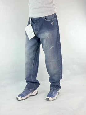 شلوار بگ مردانه کثیف شور زاپ‌دار 152