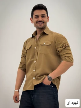 پیراهن مردانه کتان شافل_کد4221