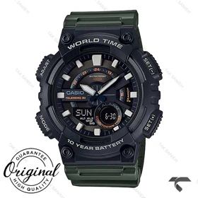 ساعت کاسیو مردانه AEQ-110W-3AV اصل مشکی بند سبز Casio-11853-G