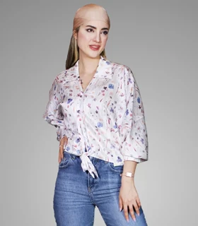 شومیز گره‌ای کد 131 (صورتی)