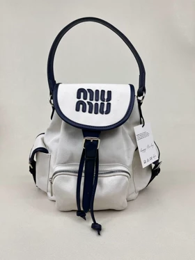 کوله پشتی اسپرت میو میو دهنه تاشو MIU MIU کد 1655 (سرمه ای)
