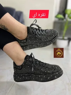 ونس کتانی زنانه نگینی مجلسی