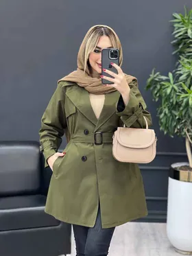بارانی چهاردکمه سرشانه پاگن