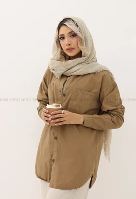 شومیز 2جیب لینن کد1005098