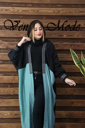 مانتو بهاره برنوتی زنجیردوزی