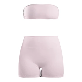 ست دکلته و کشاله بند ورزشی زنانه مدل ES927 صورتی روشن