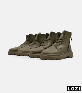 نیم بوت چرمی مردانه زیتونی Timberland مدل 5433