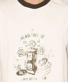 تیشرت لش طرحدار یقه رنگی 1729