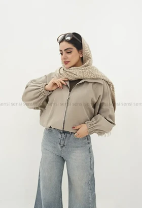 بامبر جلو زیپ سانتانا آستر دار کد1004825