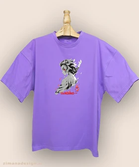 تیشرت لش مردانه و زنانه طرح شیطان کش شخصیت تانجیرو کد 938