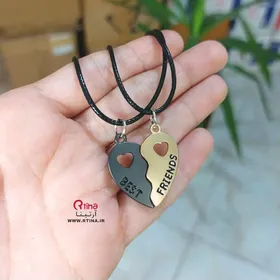 گردنبند دوستی دو نفره آهنربایی طرح قلب