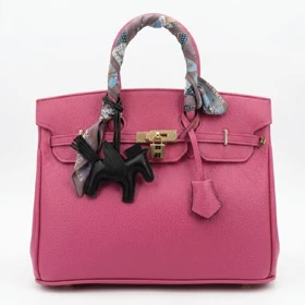 کیف چرم HERMES وارداتی صورتی / هرمس