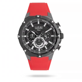 ساعت مچی مردانه لاکسمی بند سیلیکون مشکی کد Laxmi 8908/2