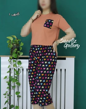 ست کراپ شلوارک فانتزی